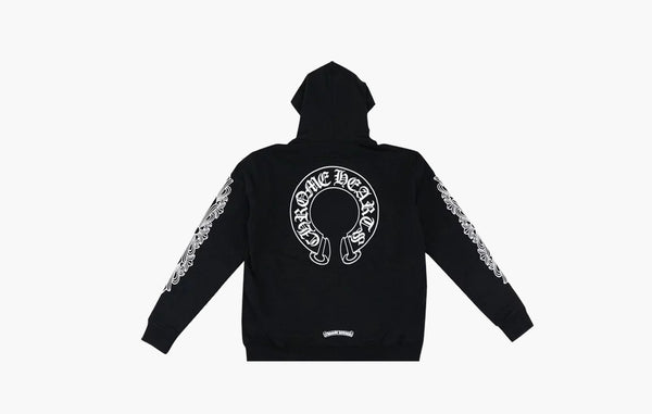  Chrome Hearts Horse Shoe Floral Zip-Up Hoodie Black | The Sortage