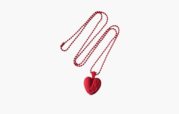 Chrome Hearts Silicone Heart Necklace Red | The Sortage