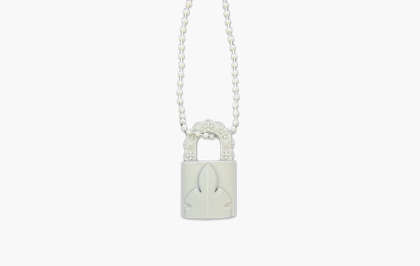Chrome Hearts Silicone Lock Necklace White | The Sortage