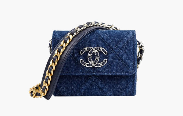 Chanel Classic Messenger 19 Denim Bag Dark Blue  | Sortage
