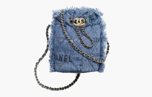 Chanel Mini Mood Denim Bucket Handbag Blue | Sortage