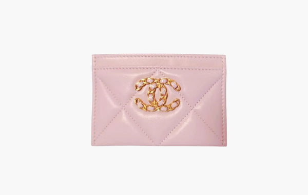 Chanel СС Logo Calfskin Leather Cardholder Light Pink | Sortage