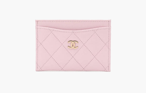 Chanel СС Mini Logo Calfskin Leather Cardholder Light Pink | Sortage