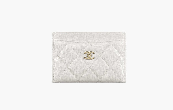 Chanel СС Mini Logo Calfskin Leather Cardholder White | Sortage