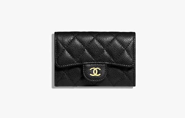 Chanel Flap Coin Calfskin Leather Wallet Black  | Sortage