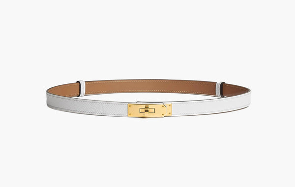 Hermes Kelly 18 Belt  Epsom & Gold Blanc | The Sortage