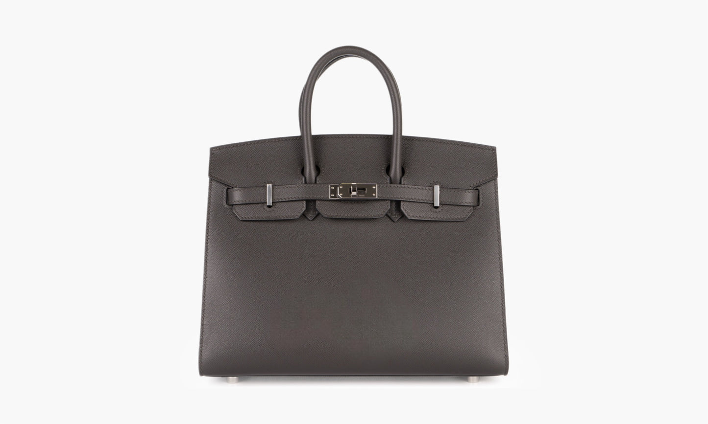 Hermes Birkin 25' PHW Madame Leather Bag Graphite | The Sortage