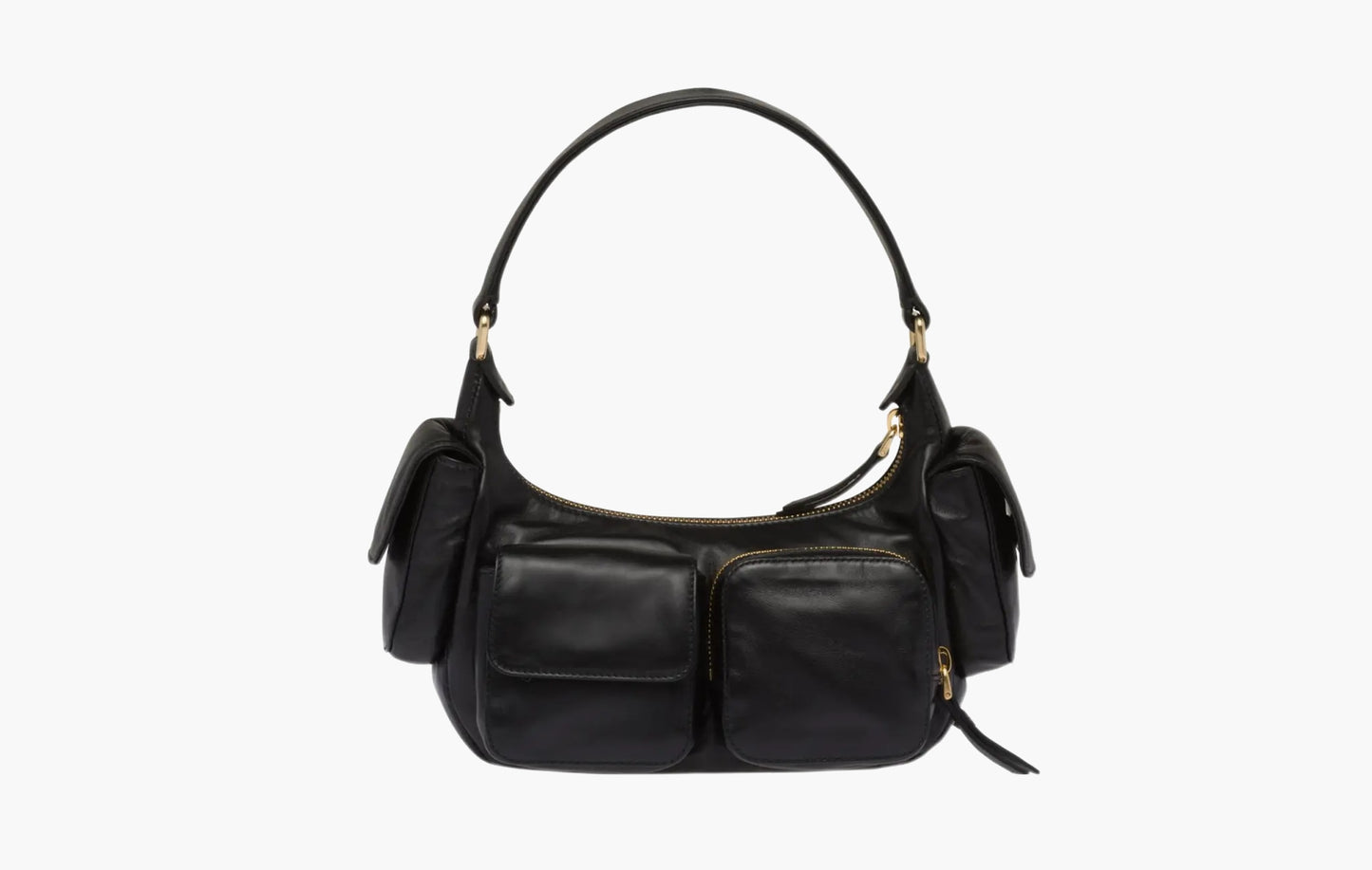Miu Miu Nappa Leather Pocket Bag Black | The Sortage