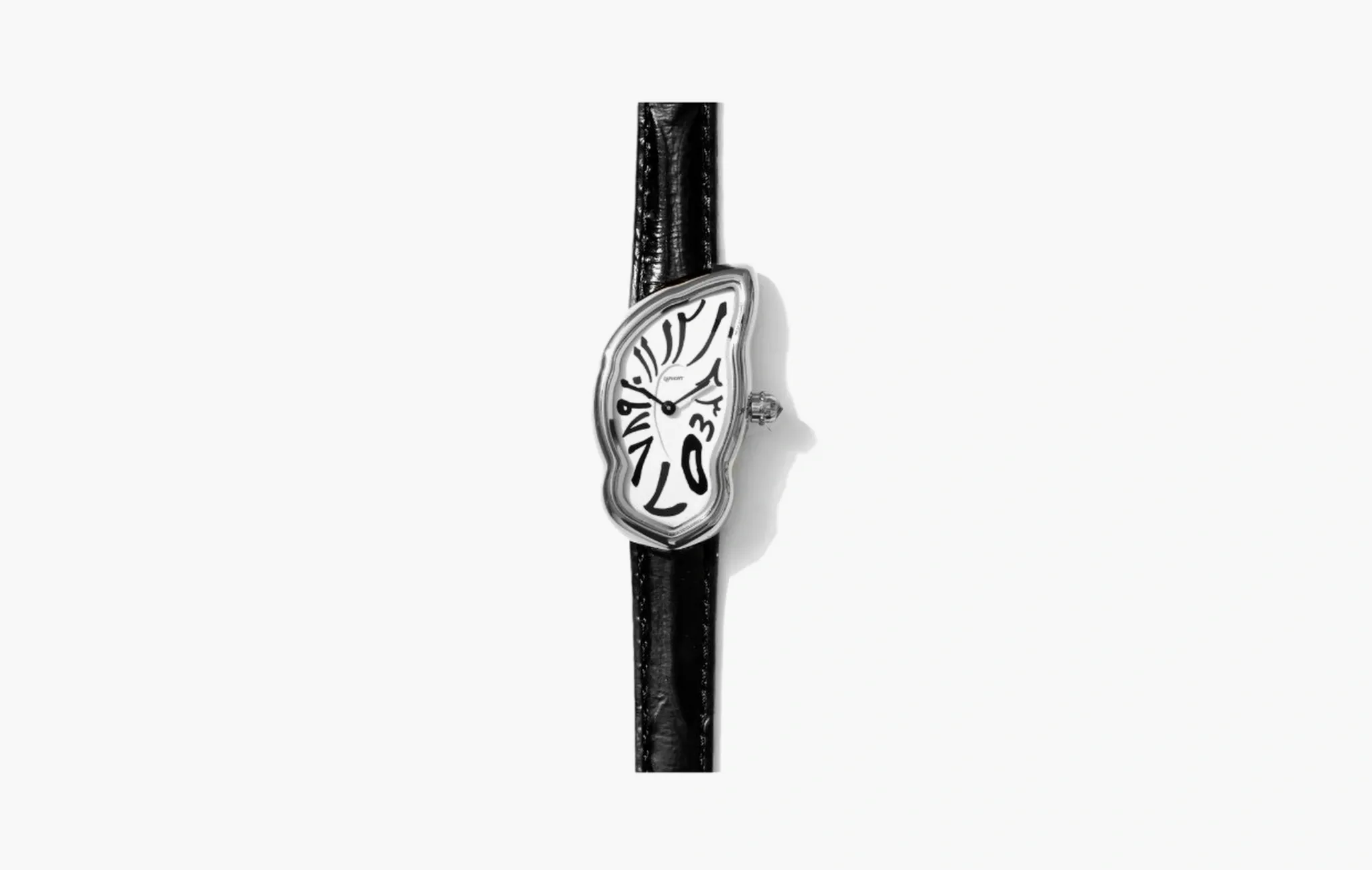 Melting Watch Large "Silver Case Arabic Logo"