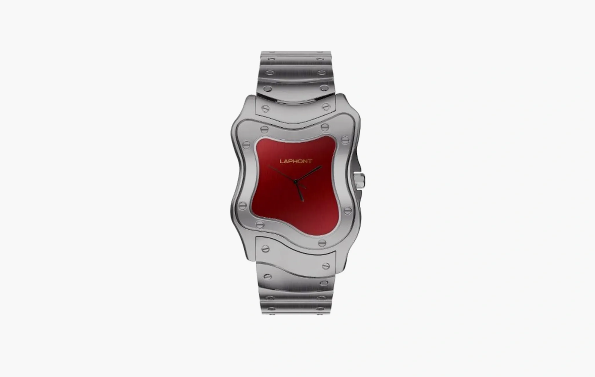 Laurent Large "Silver Case Brushed Burgundy Dial"