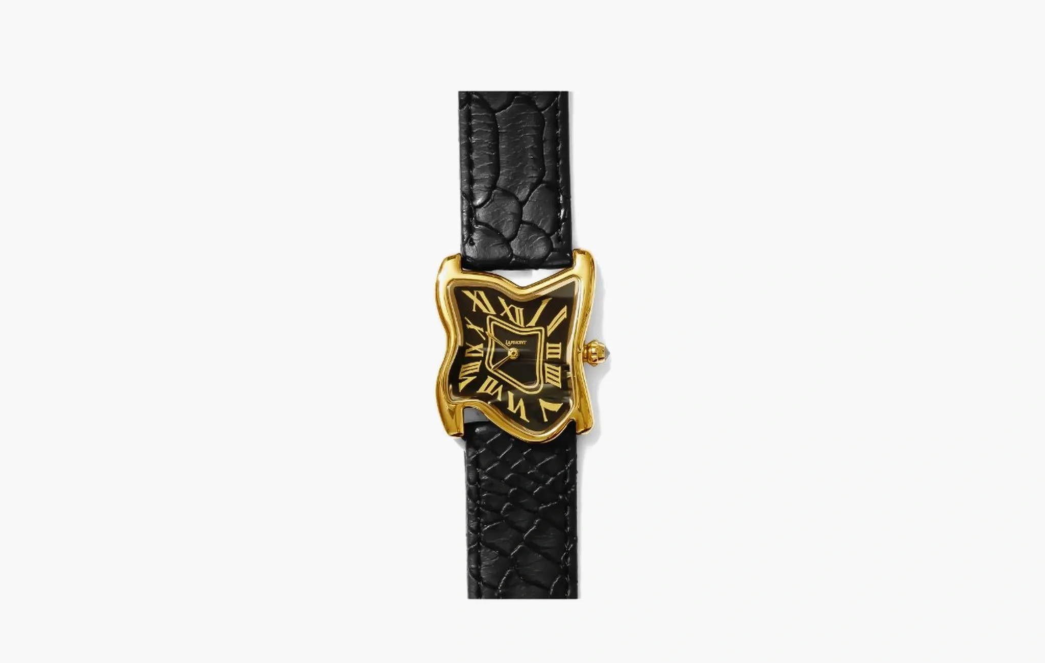 Square Melting Watch Large "Gold Case Black Dial"