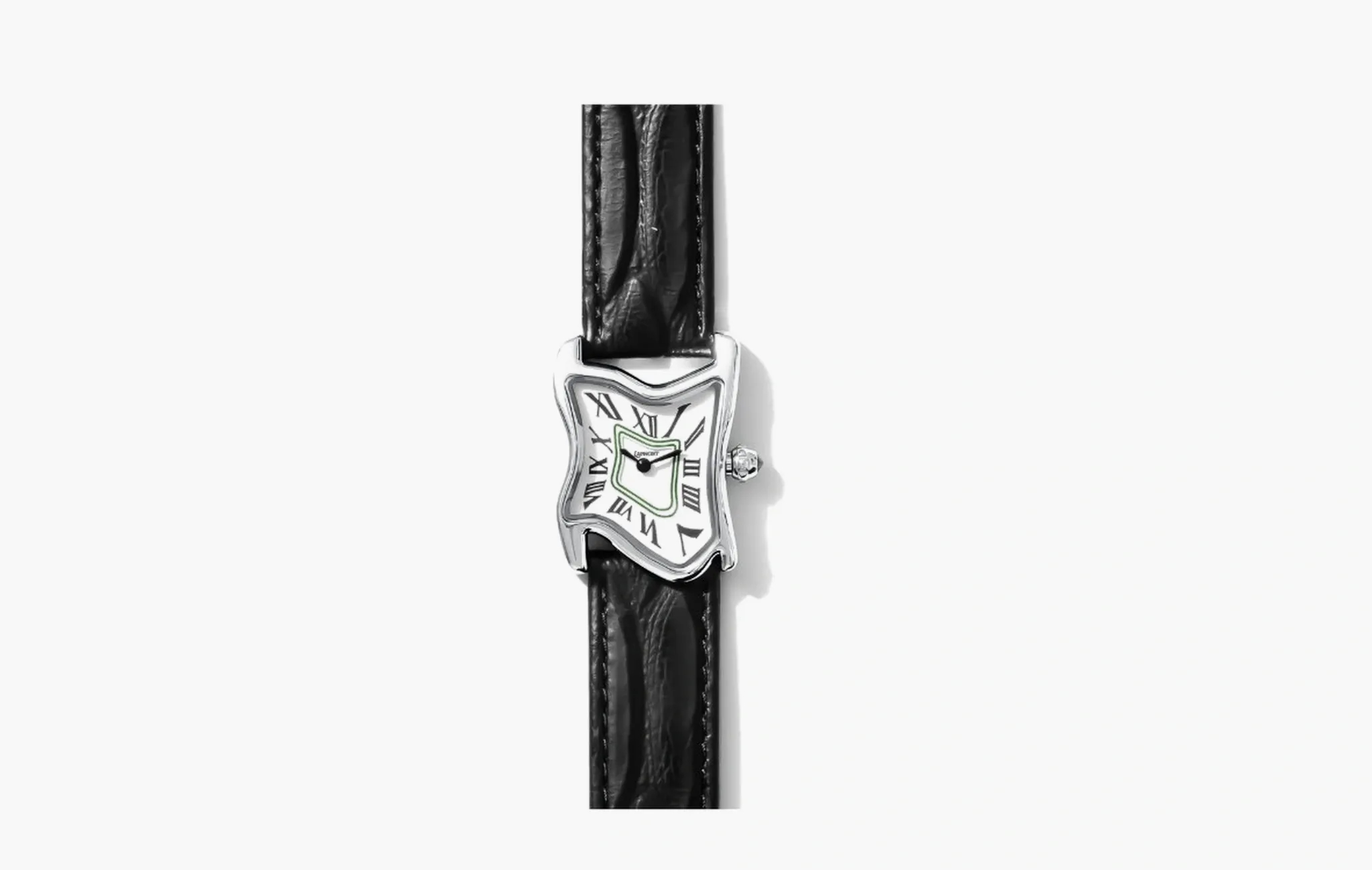 Square Melting Watch Small "Silver Case White Dial"