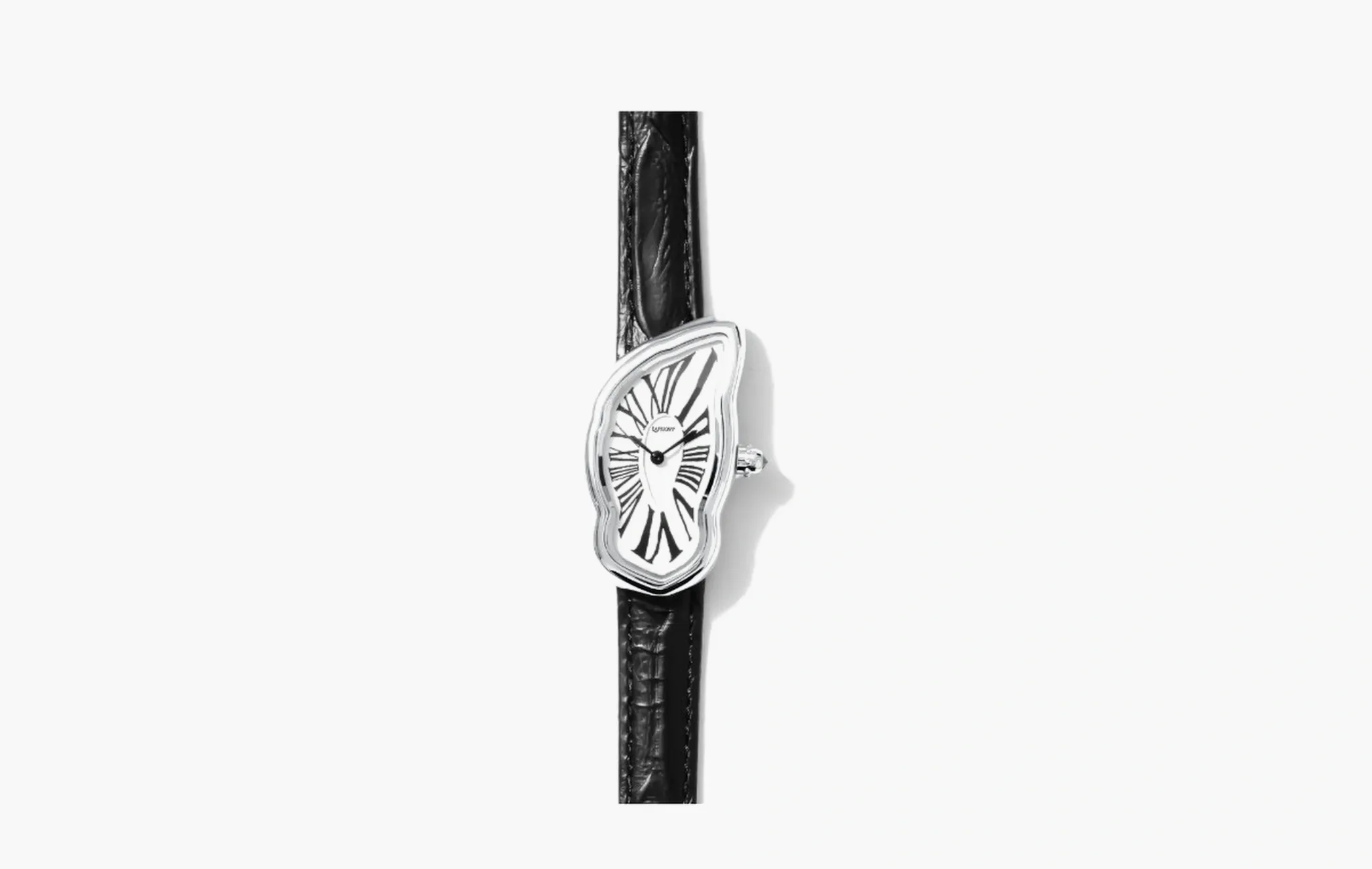 Melting Watch Large "Silver Case White Dial"