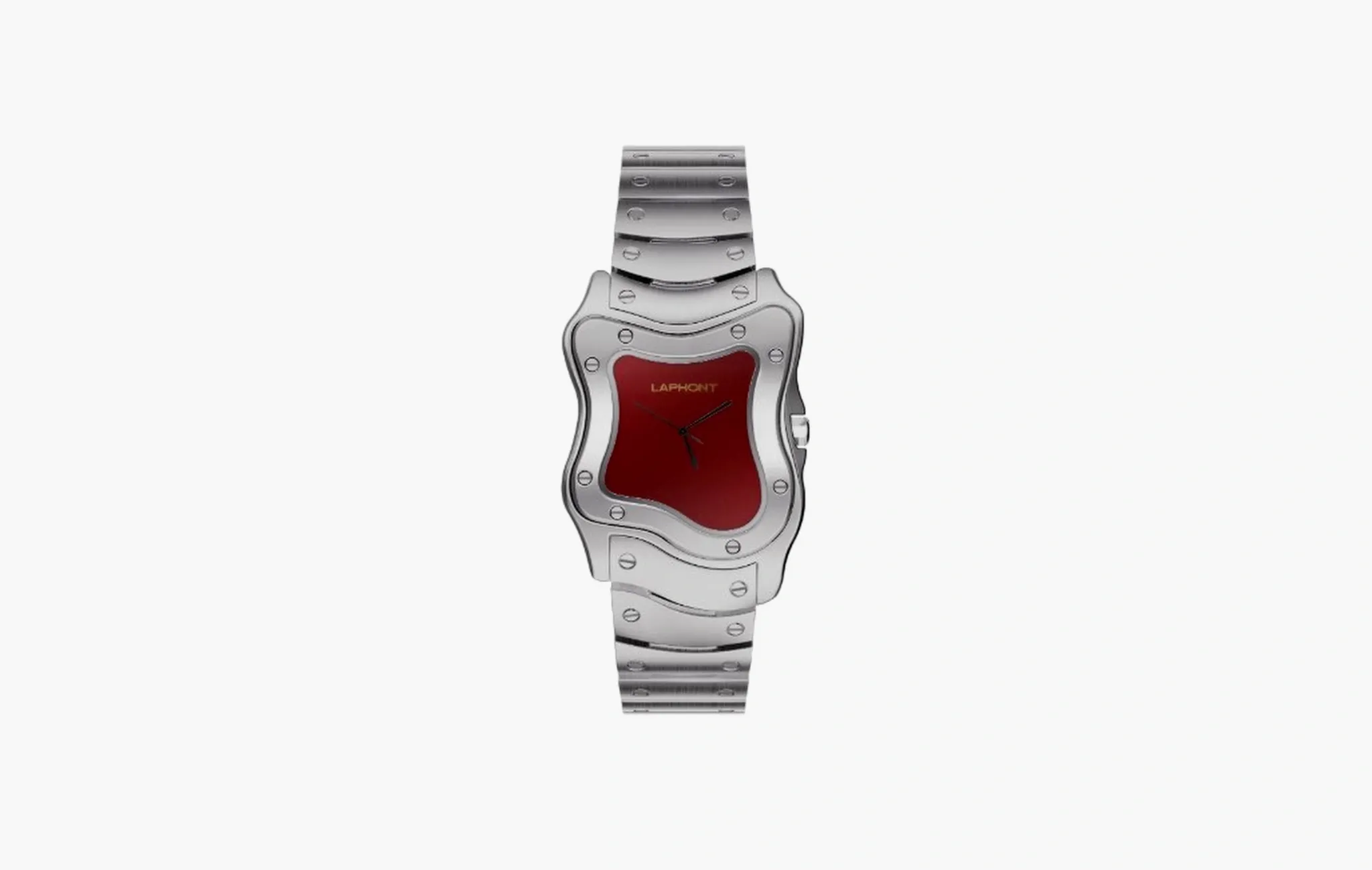 Laurent Small "Silver Case Brushed Burgundy Dial"