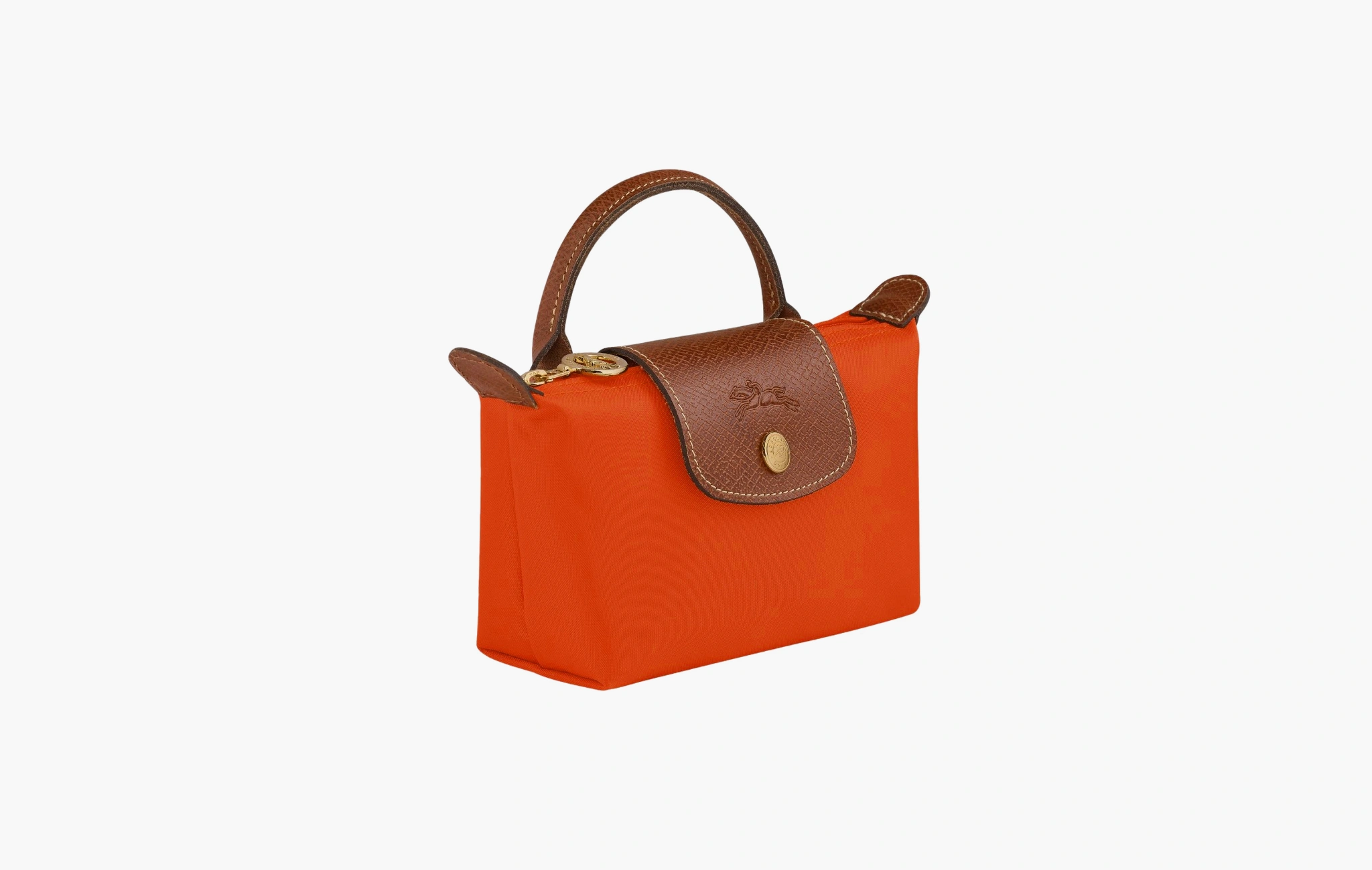 Le Pliage Original Recycled Canvas Pouch With Handle "Orange"