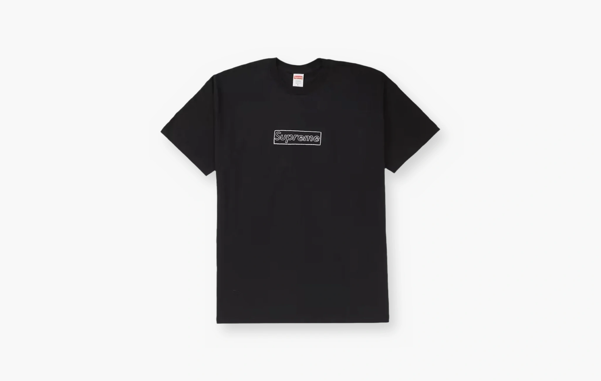 Supreme KAWS Chalk Logo Tee "Black"