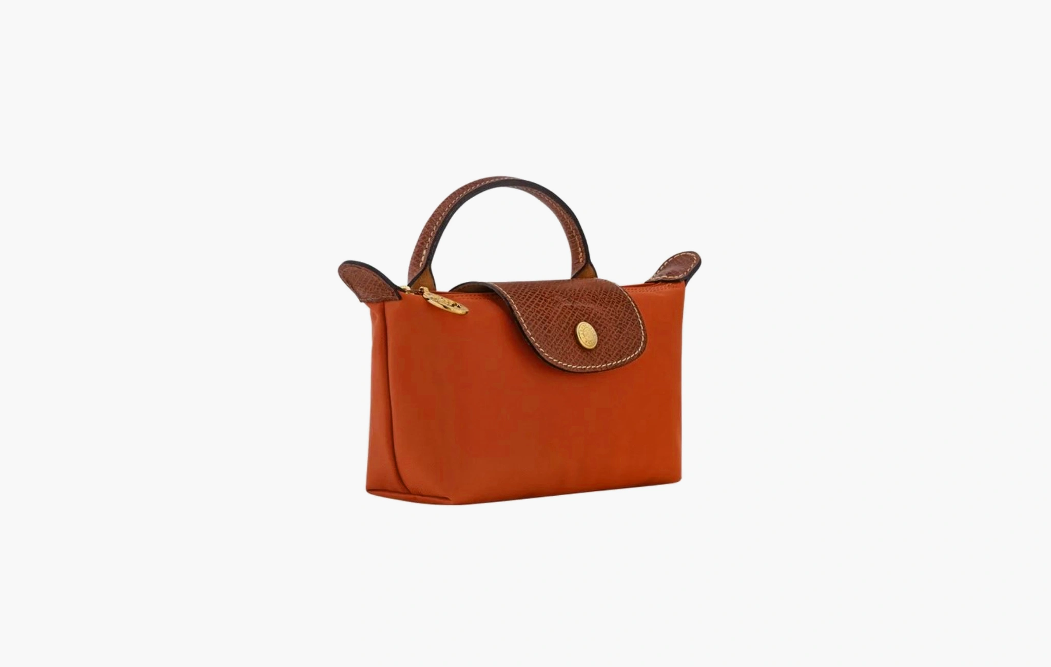 Le Pliage Original Pouch With Handle Recycled Canvas "Brick"