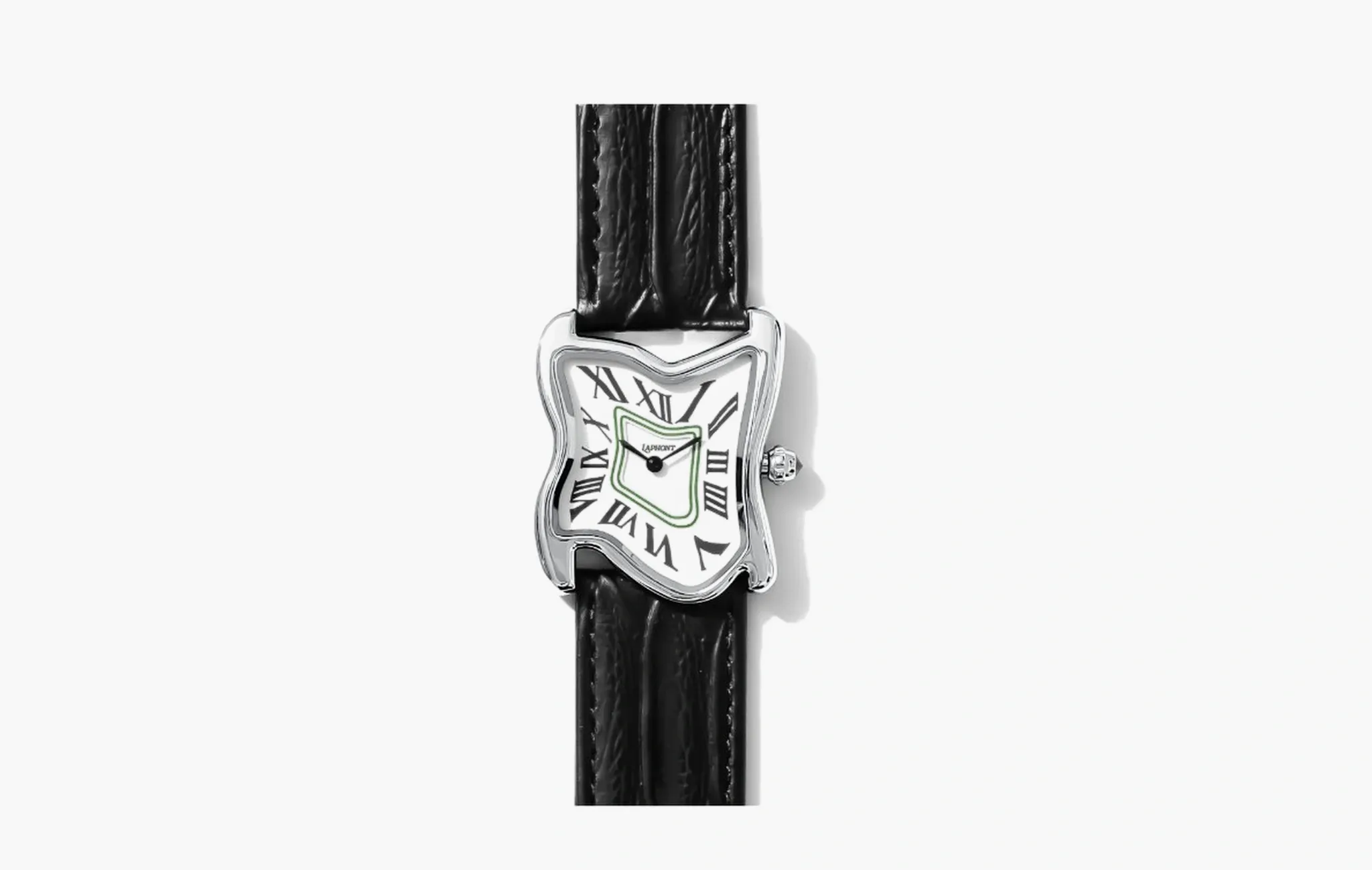 Square Melting Watch Large "Silver Case White Dial"
