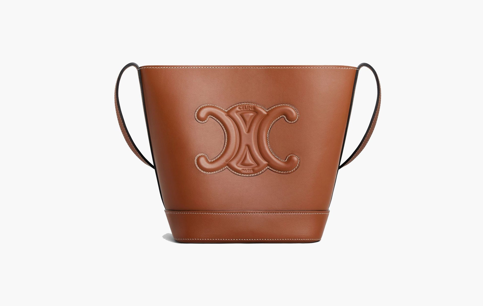 Celine Cuir Triomphe Small Bucket Tan | Sortage