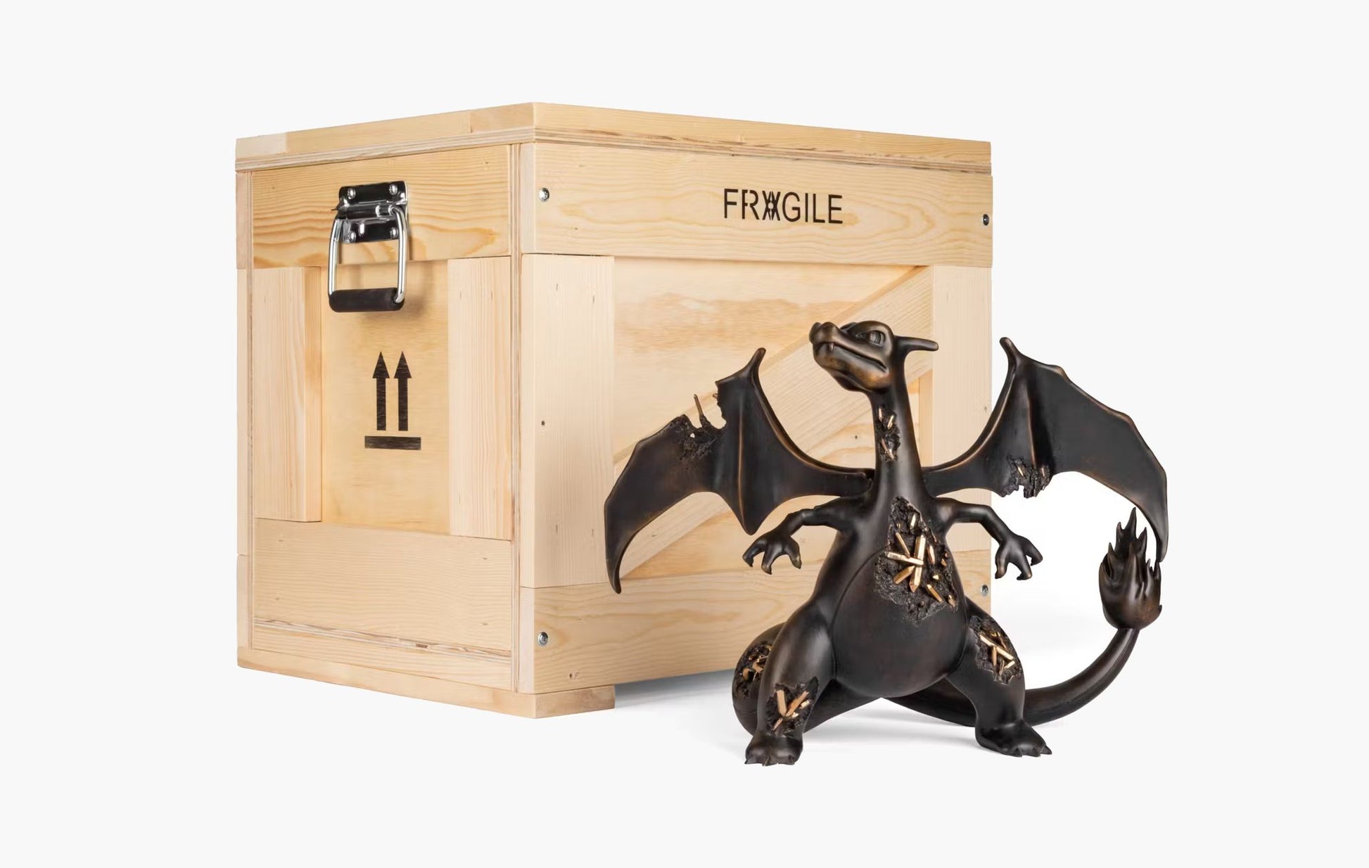 Daniel Arsham Bronze Crystalized Charizard Sculpture | The Sortage