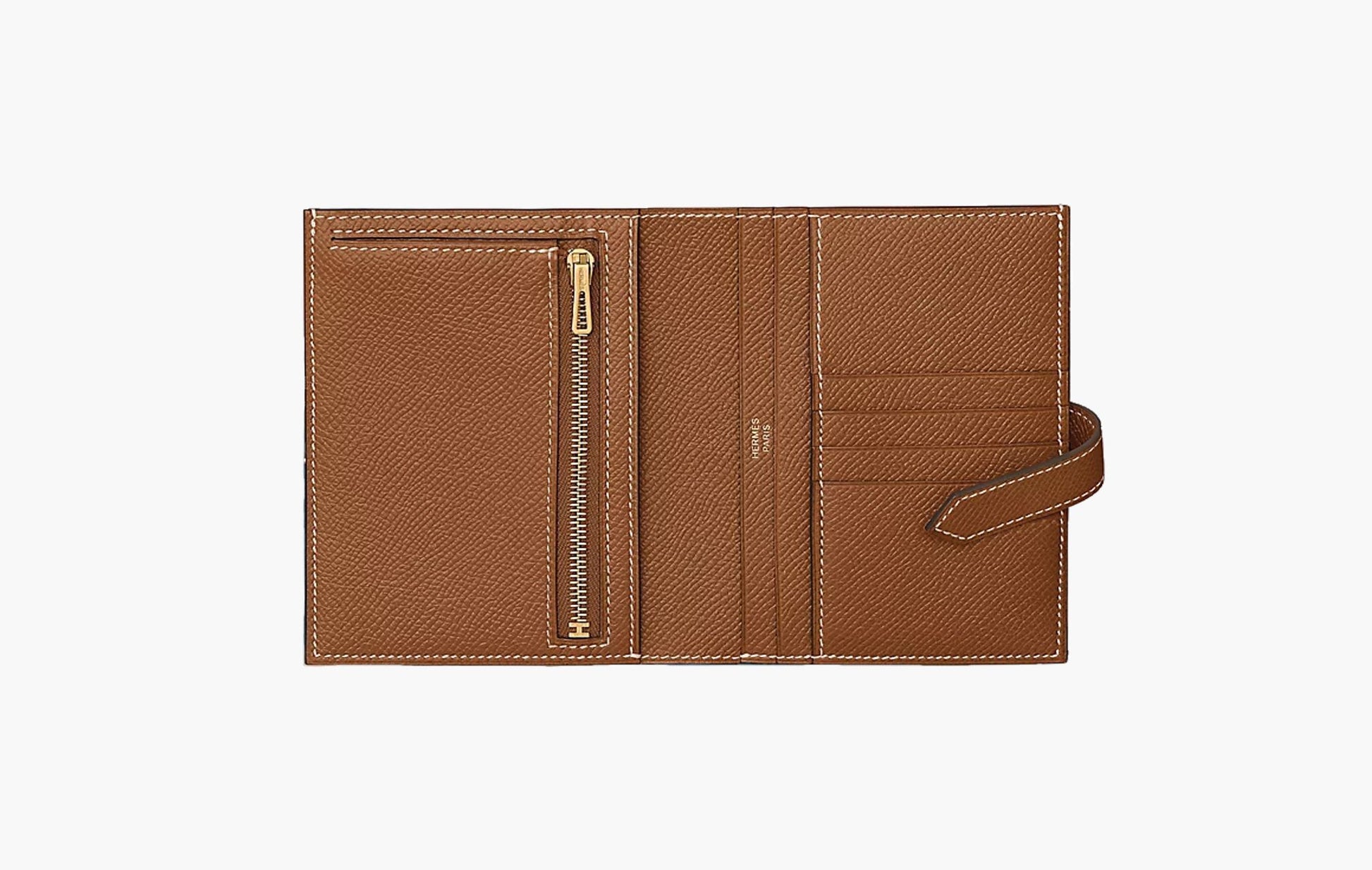 Hermes Bearn Compact Wallet Gold | Sortage.