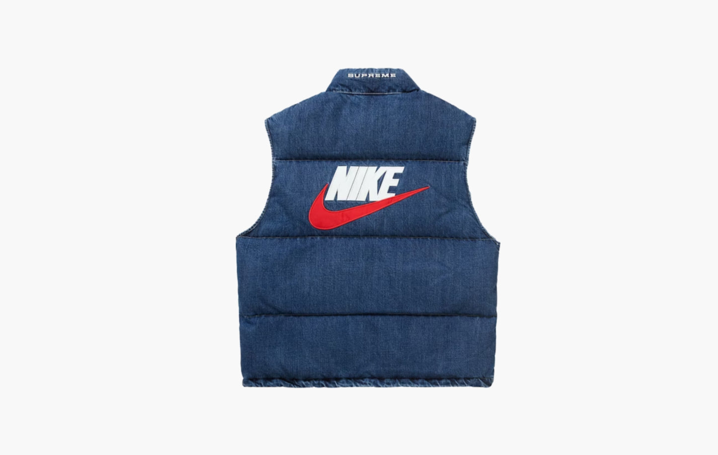 Denim Puffer Vest "Indigo"