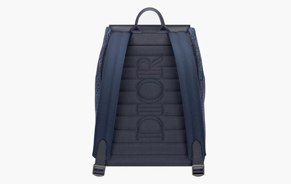 Dior Saddle Backpack Flap Navy Blue Dior Oblique Jacquard | The Sortage