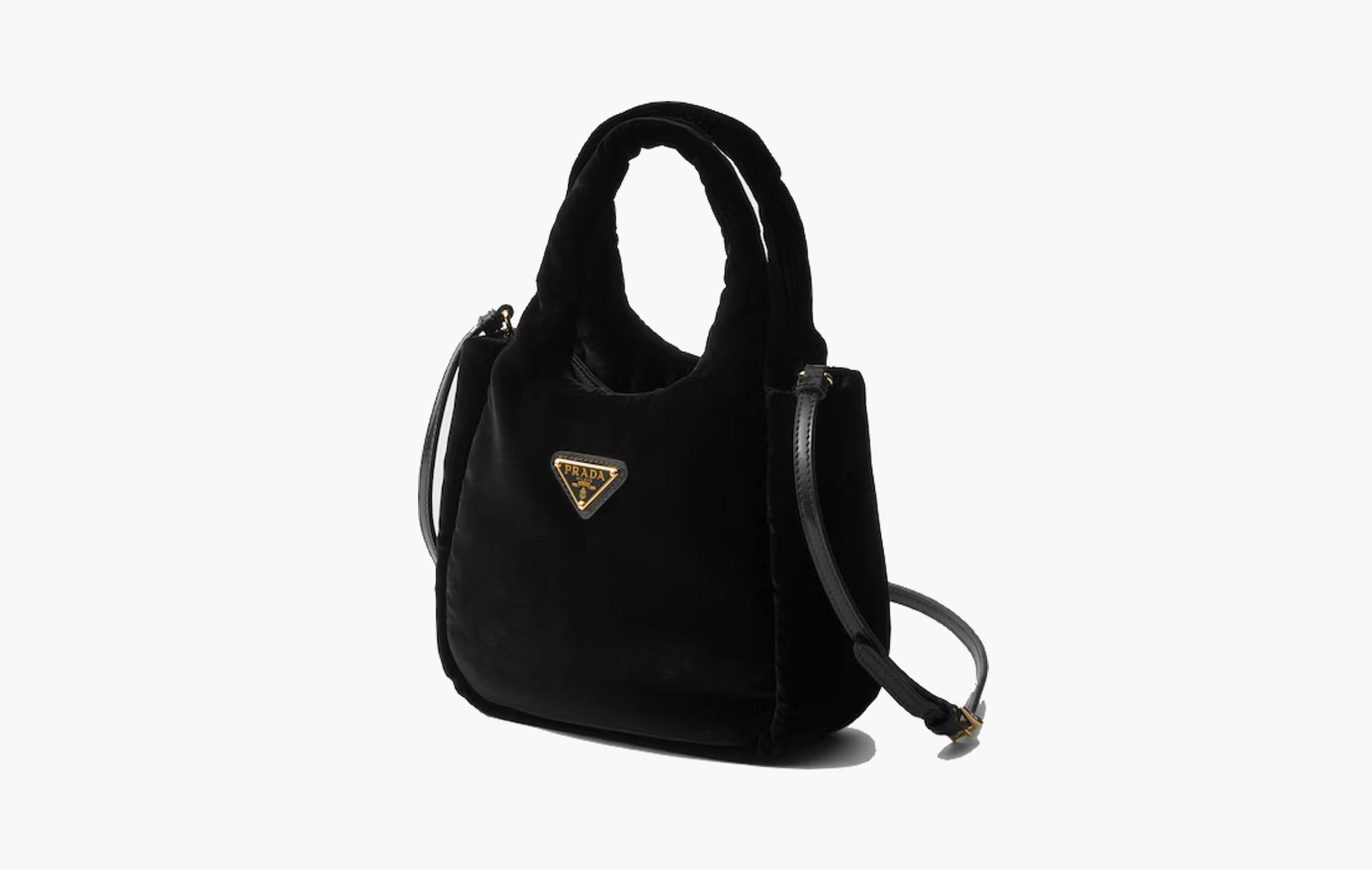 Prada Padded Velvet Mini Handbag Black | The Sortage