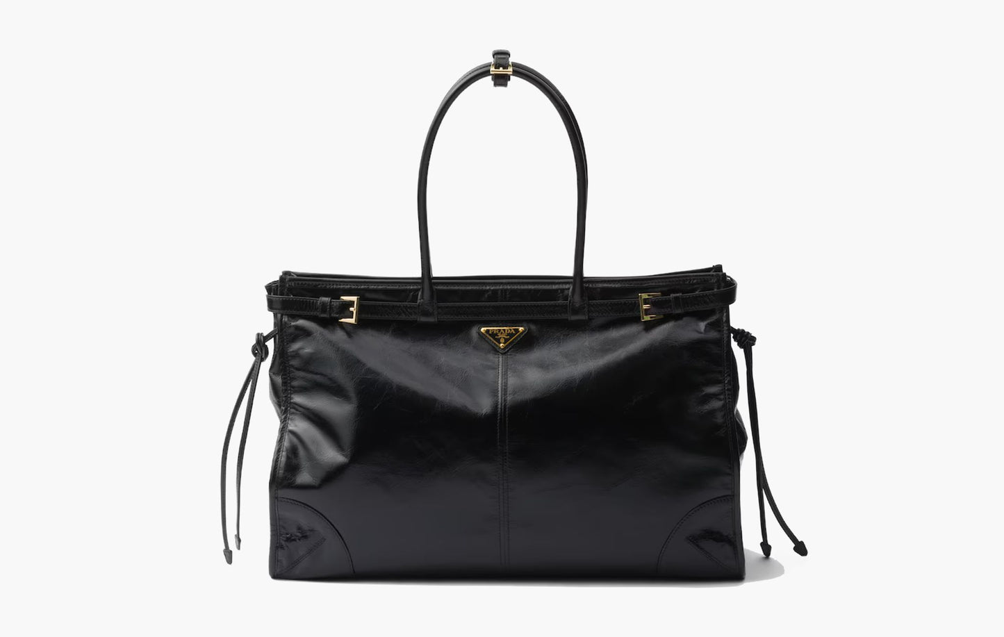 Prada Extra Large Leather Handbag Black | The Sortage