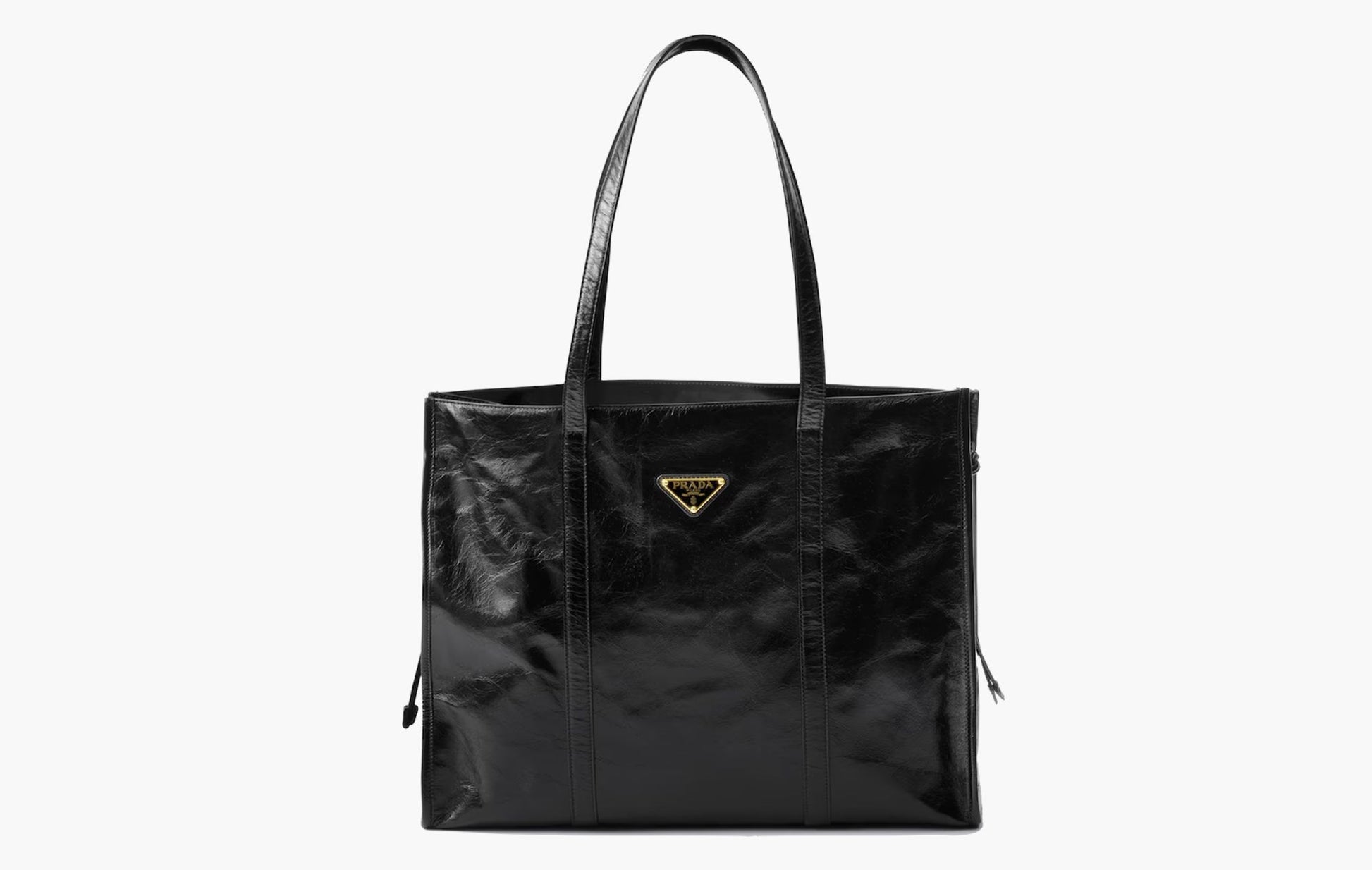 Prada Large Leather Tote Bag Black | The Sortage