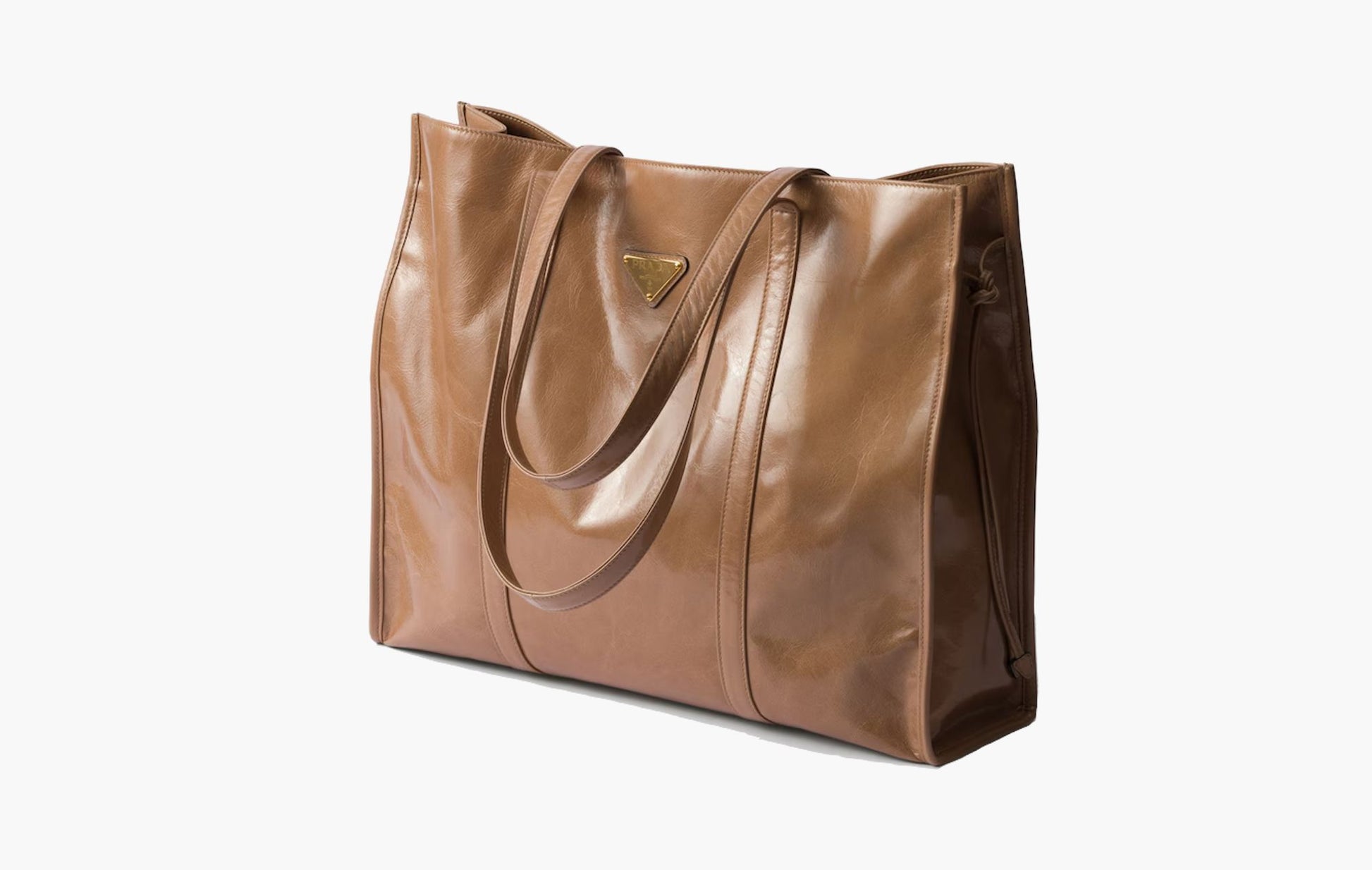 Prada Large Leather Tote Bag Cameo | The Sortage