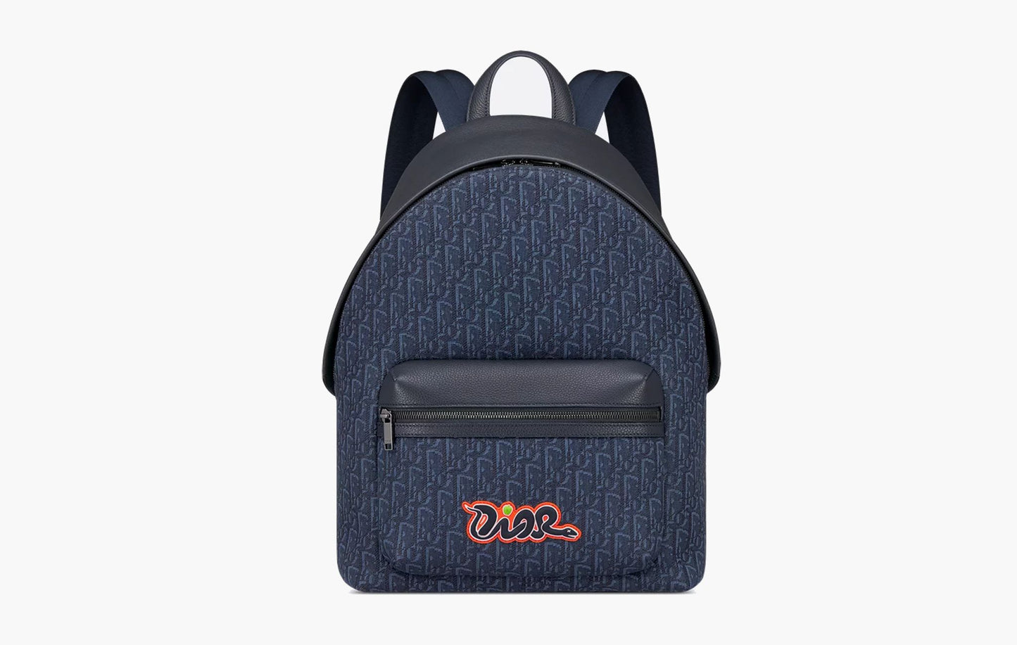 Dior x KAWS Rider 2.0 Zipped Backpack. Navy Blue Grained Calfskin | The Sortage