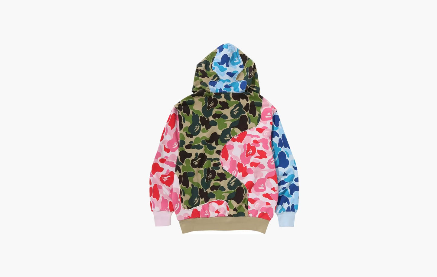 BAPE ABC Camo Patchwork Relaxed Fit Zip Hoodie Multicolor | The Sortage