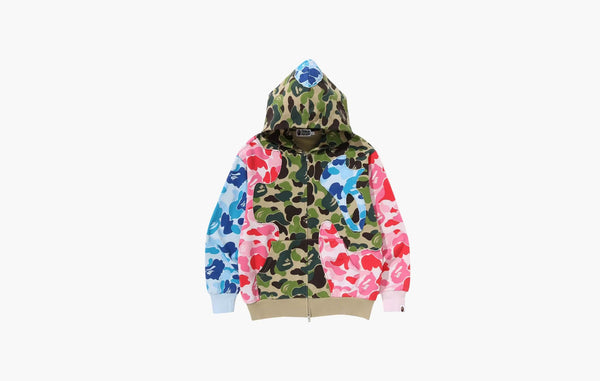 BAPE ABC Camo Patchwork Relaxed Fit Zip Hoodie Multicolor | The Sortage