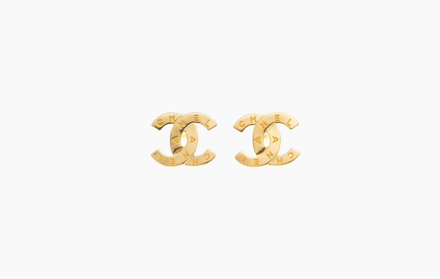 Chanel Stud Earrings Metal Gold  | The Sortage