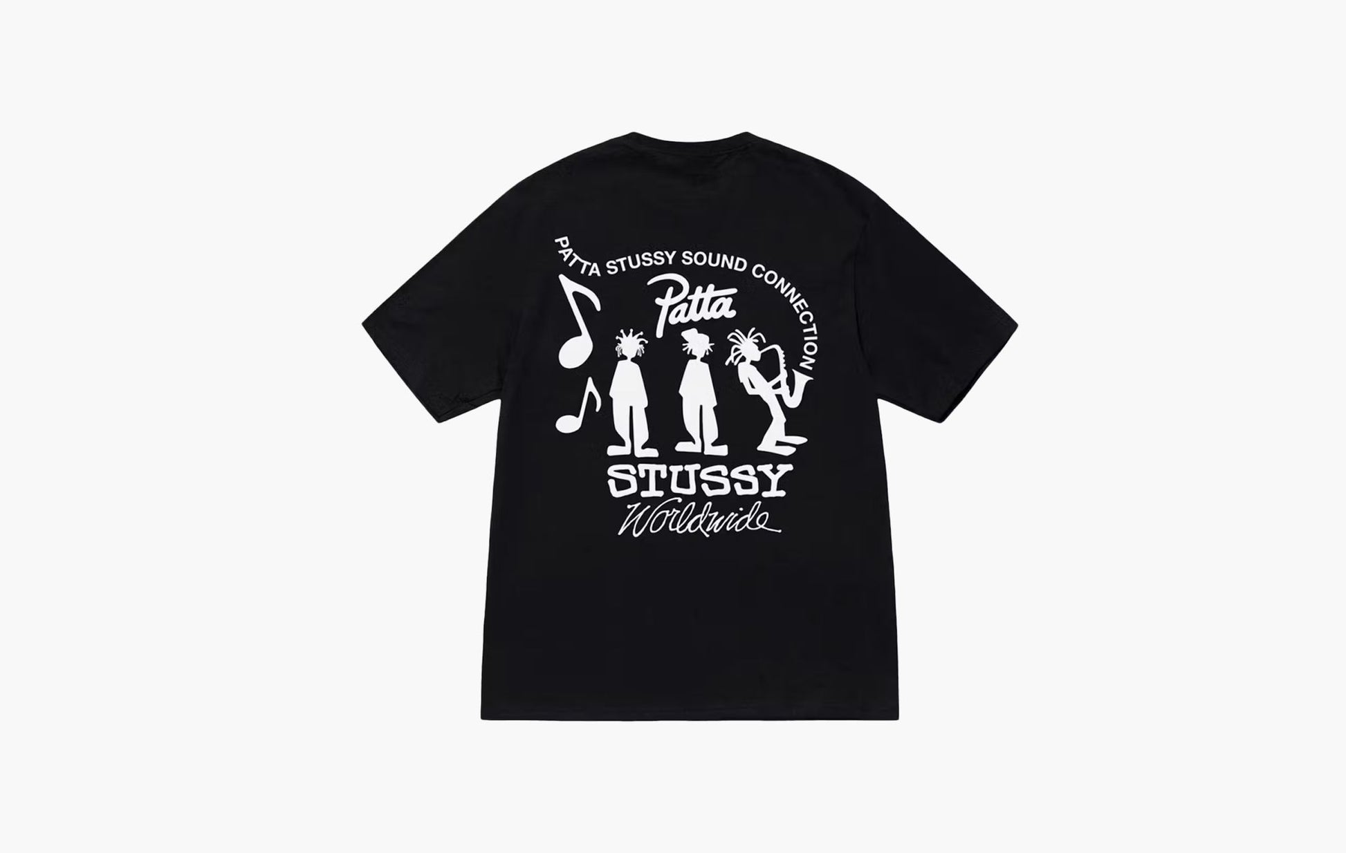 Stussy x Patta Sound Connection Tee Black | The Sortage