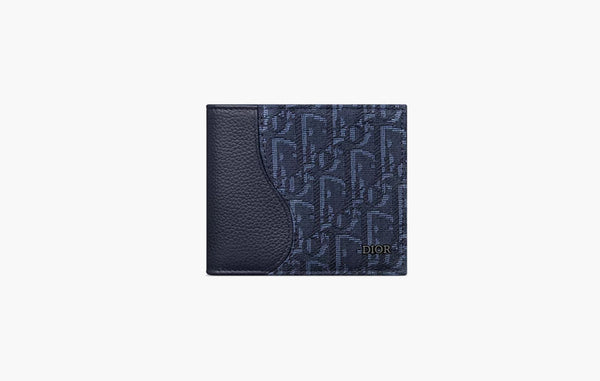 Dior Saddle Bifold Wallet Navy Blue | The Sortage