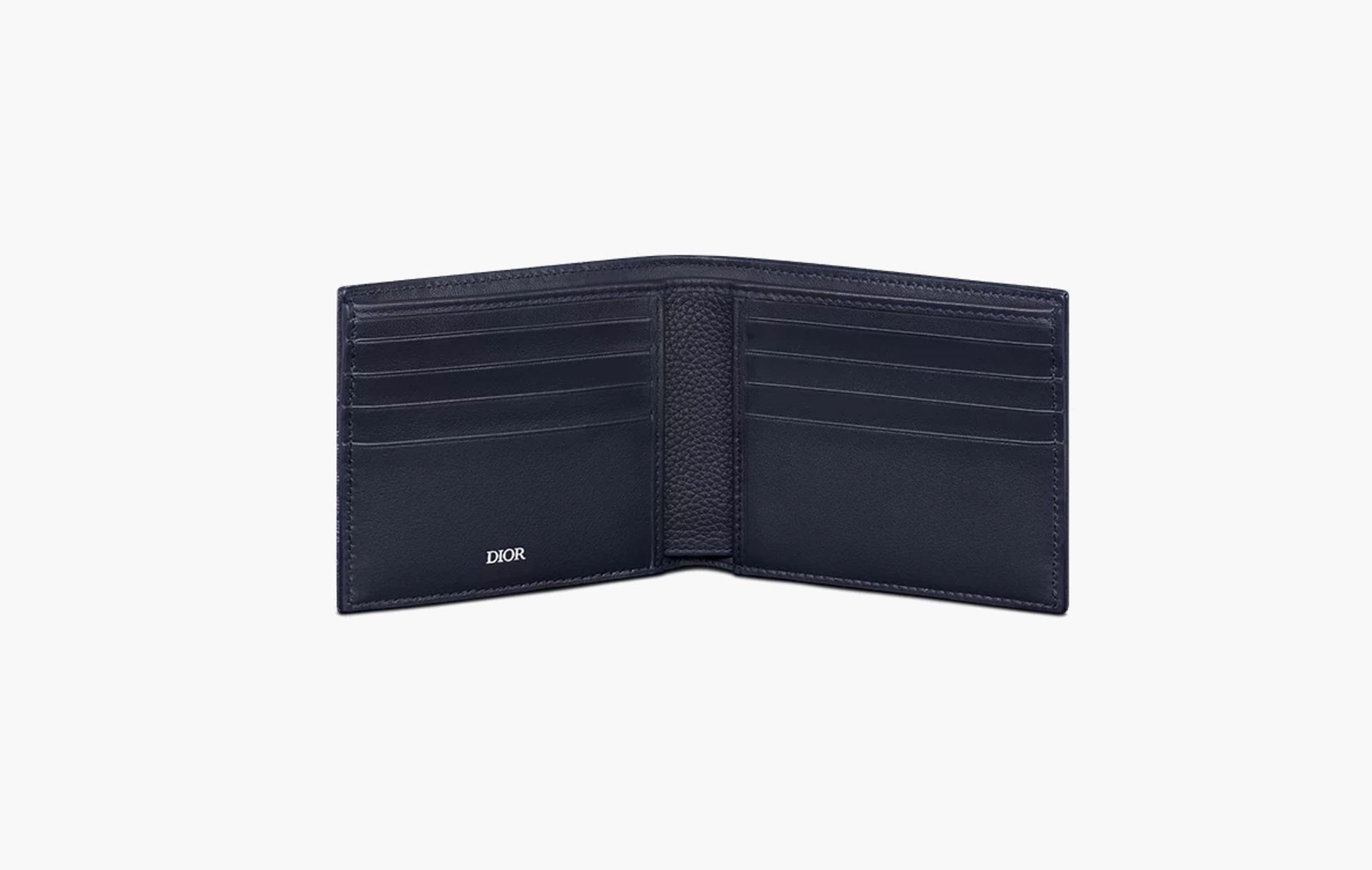 Dior Saddle Bifold Wallet Navy Blue | The Sortage