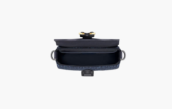 Dior Mini Saddle Messenger Bag Flap Navy Blue Dior Oblique Jacquarde | The Sortage