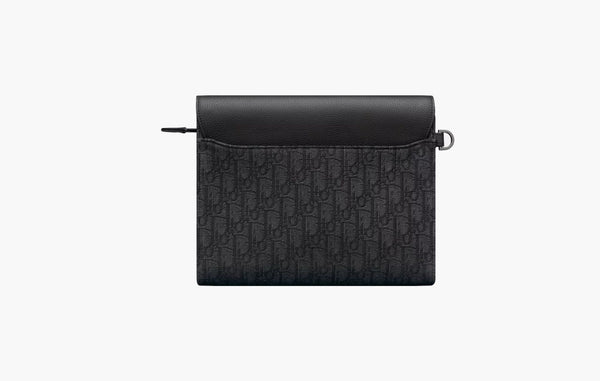 Dior Saddle A5 Triangle Pouch Black Dior Oblique Jacquard | The Sortage