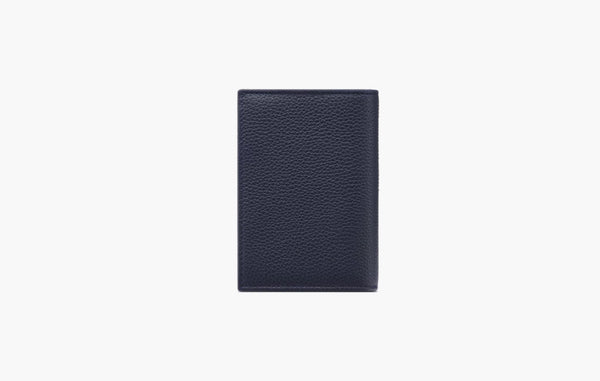 Dior Saddle Vertical Bifold Card Holder Navy Blue | The Sortage