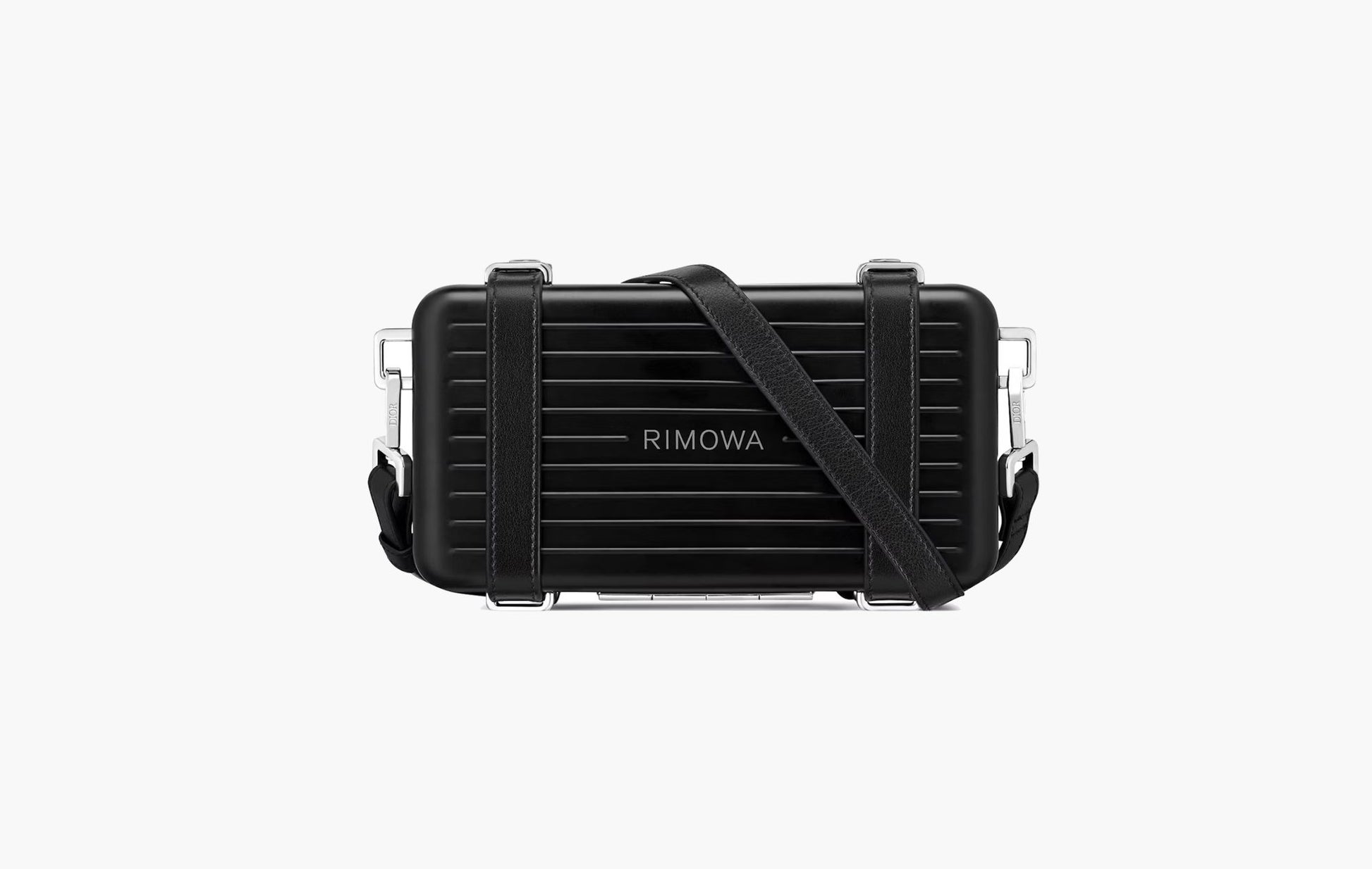 Dior x Rimowa Personal Clutch On Strap Aluminium Black | Sortage.