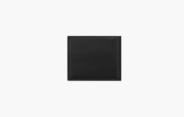 Dior x KAWS Bifold Wallet Black Grained Calfskin | The Sortage