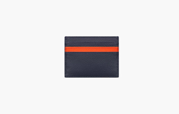 Dior x KAWS Card Holder Navy Blue Grained Calfskin | The Sortage