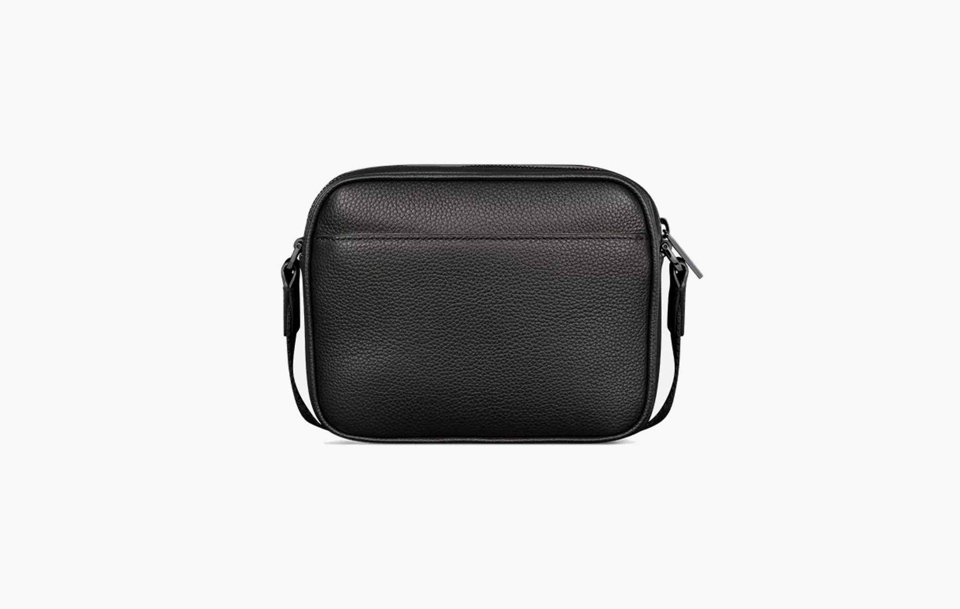 Dior x KAWS Mini Rider 2.0 Zipped Messenger Bag Black Grained Calfskin | The Sortage