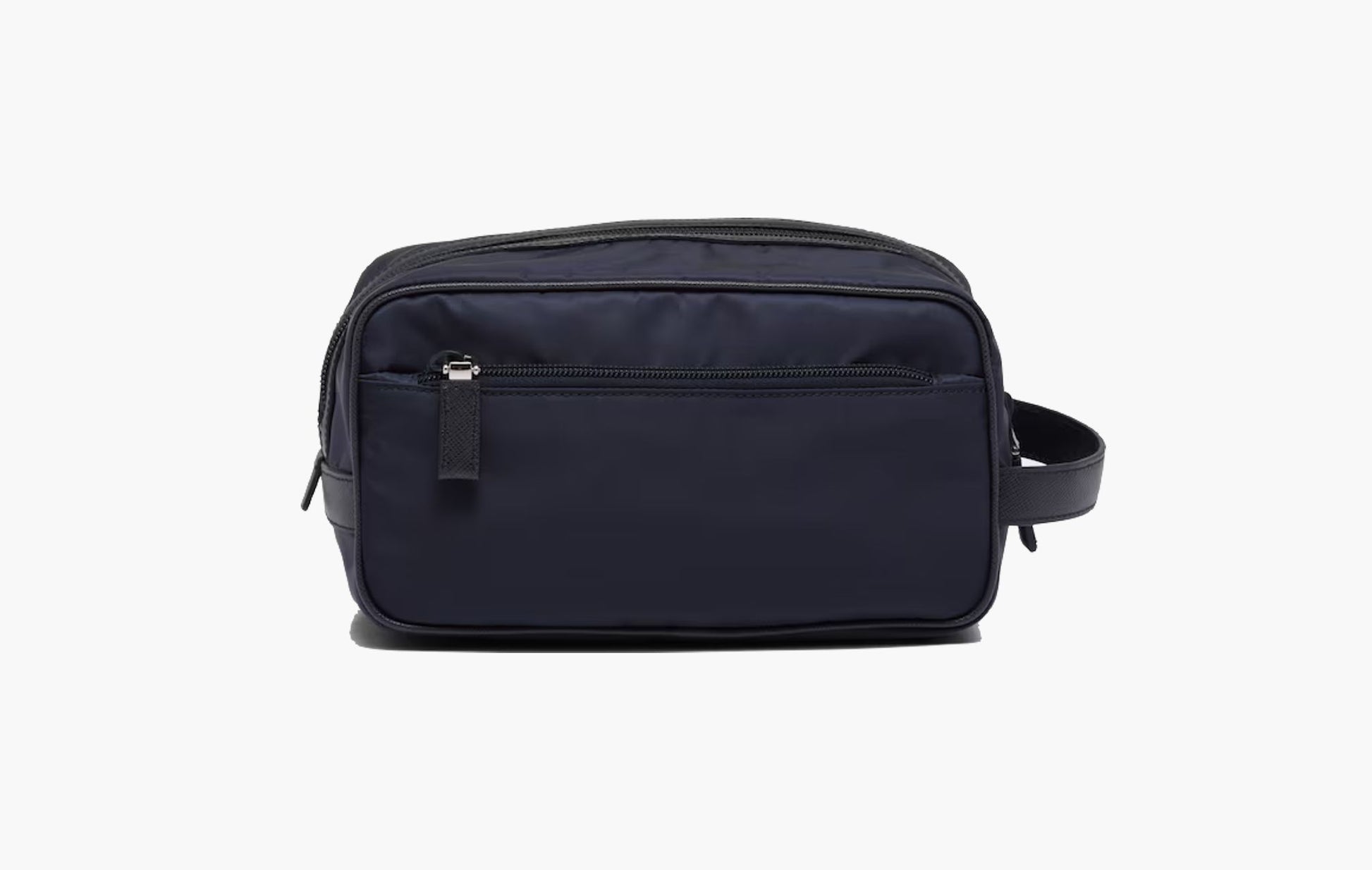 Prada Re-Nylon Saffiano Leather Travel Pouch Navy | The Sortage