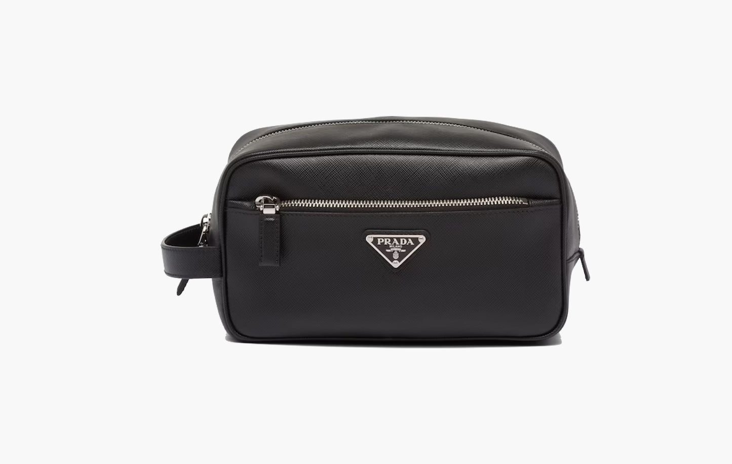 Prada Saffiano Leather Travel Pouch Black | The Sortage