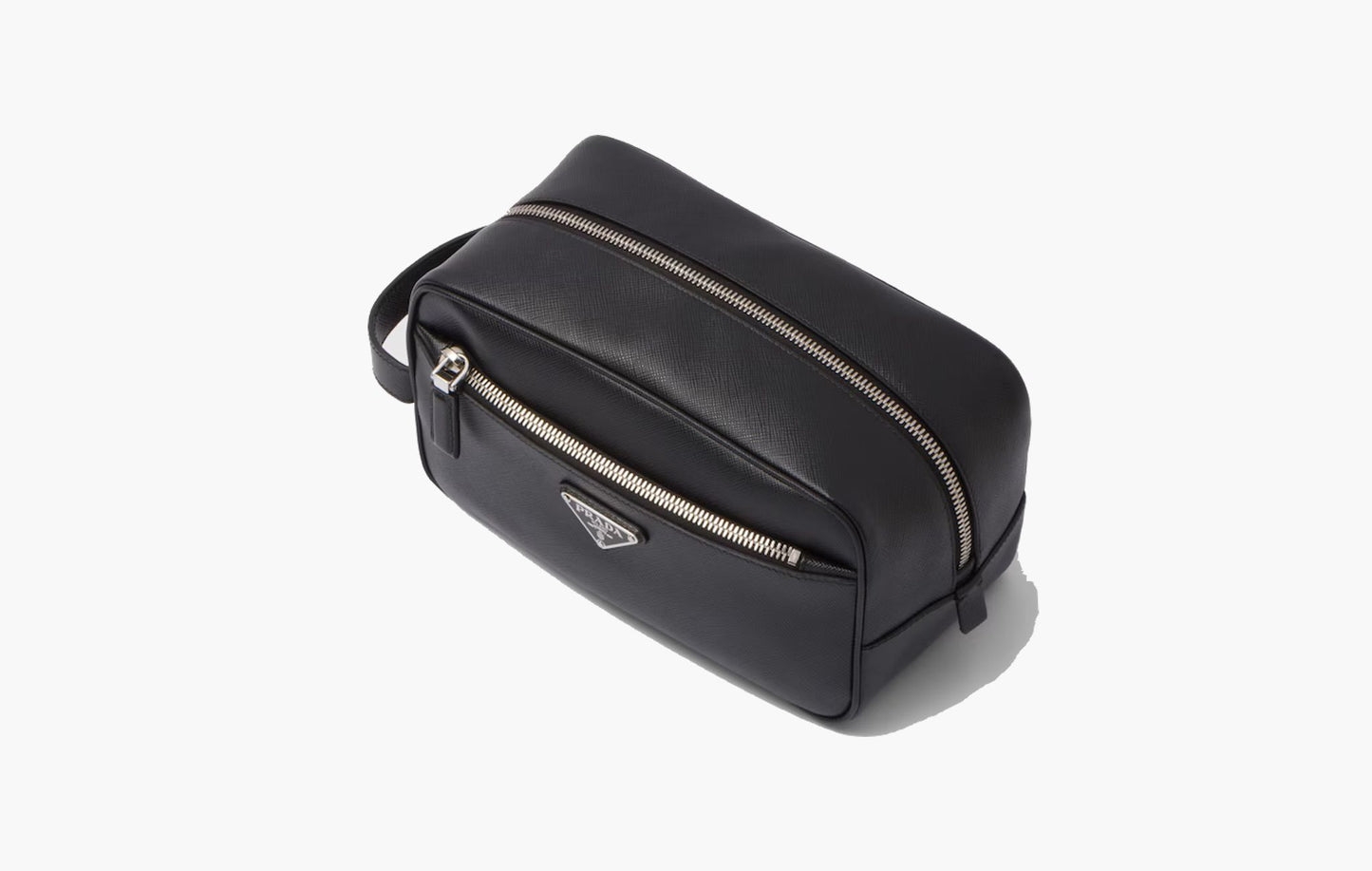 Prada Saffiano Leather Travel Pouch Black | The Sortage