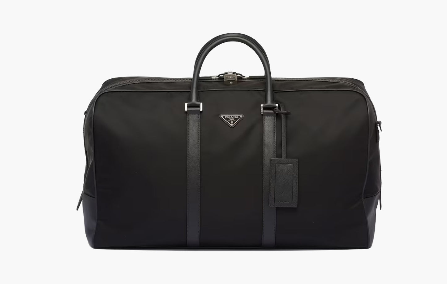 Prada Re-Nylon Saffiano Leather Duffle Bag Black | The Sortage