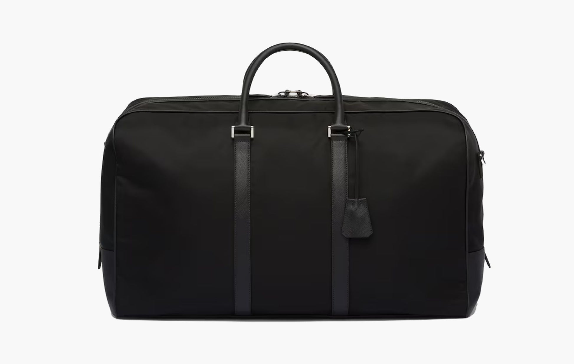 Prada Re-Nylon Saffiano Leather Duffle Bag Black | The Sortage